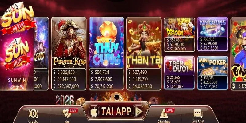 Các tựa game Slots tại đây luôn thu hút nhờ quỹ thưởng Jackpot khổng lồ